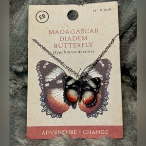 Madagascar Diadem Butterfly necklace.